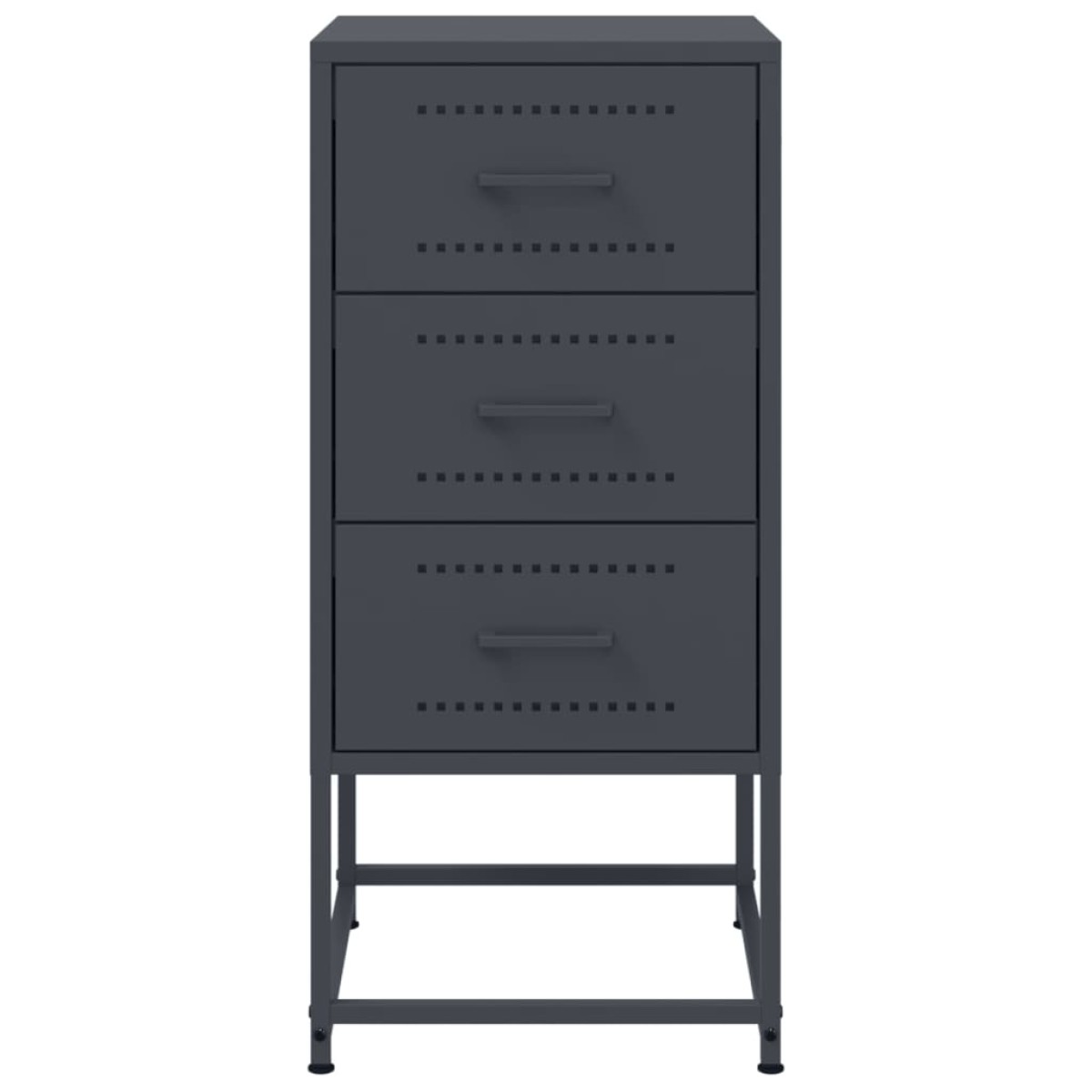 vidaXL Κομοδίνο Ανθρακί 36x39x78 εκ. από Χάλυβα