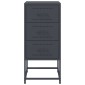 vidaXL Κομοδίνα 2 τεμ. Ανθρακί 36x39x78 εκ. από Χάλυβα
