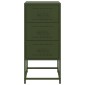 vidaXL Κομοδίνα 2 τεμ. Πράσινο Λαδί 36x39x78 εκ. από Χάλυβα