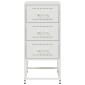 vidaXL Κομοδίνο Λευκό 36 x 39 x 78 εκ. από Χάλυβα