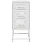 vidaXL Κομοδίνα 2 τεμ. Λευκό 36x39x78 εκ. από Χάλυβα