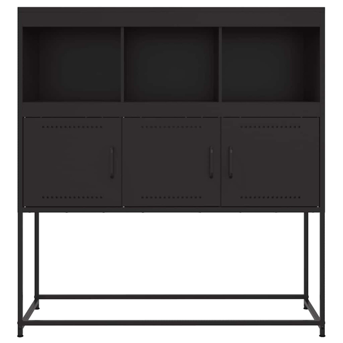 vidaXL Ντουλάπι Μαύρο 100,5x39x107 εκ. Ατσάλινο