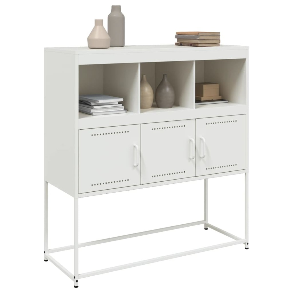 vidaXL Ντουλάπι Λευκό 100,5x39x107 εκ. Ατσάλινο
