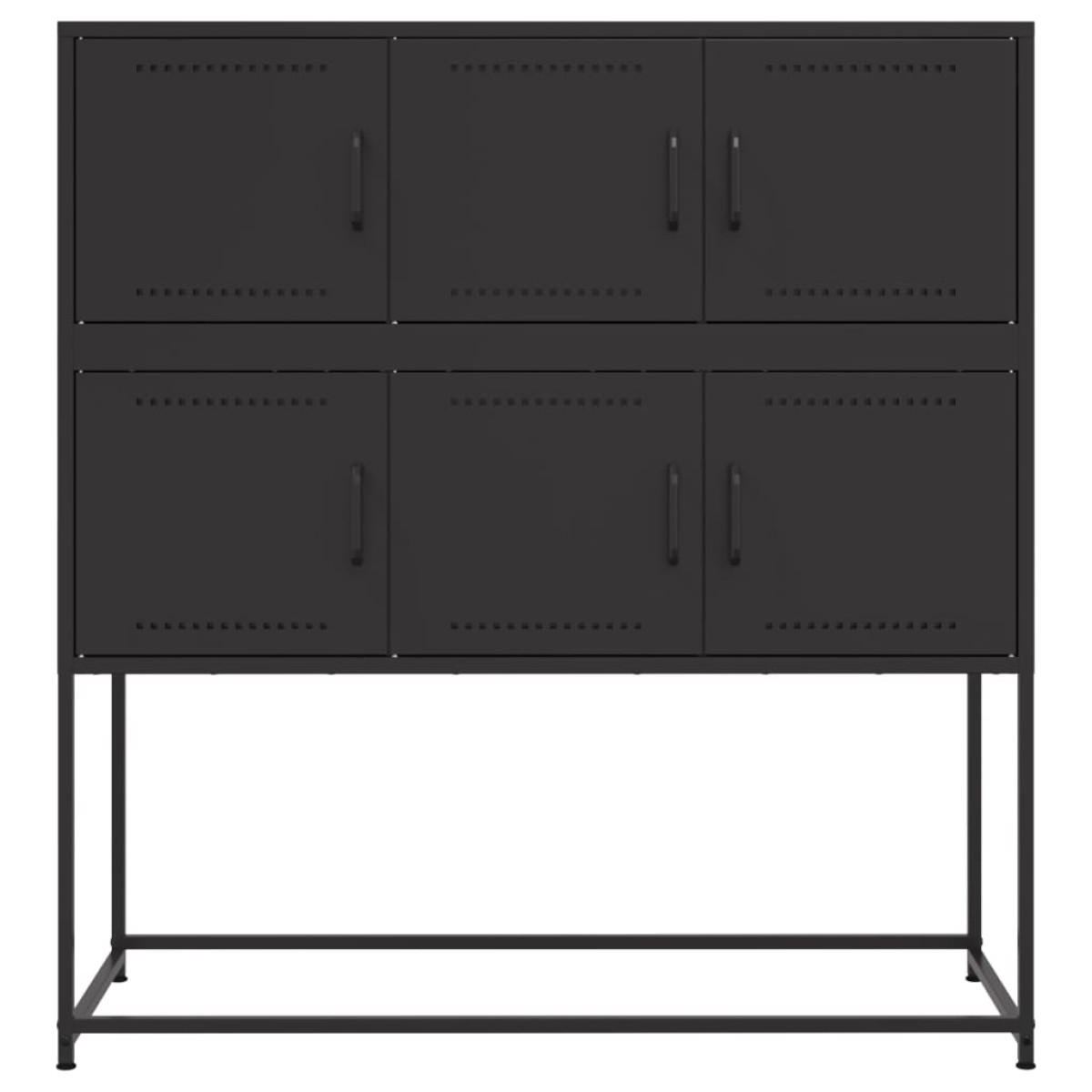 vidaXL Ντουλάπι Μαύρο 100,5x39x107 εκ. Ατσάλινο