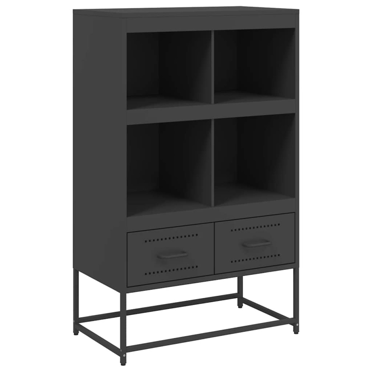 vidaXL Ντουλάπι Μαύρο 68x39x111,5 εκ. από Χάλυβα