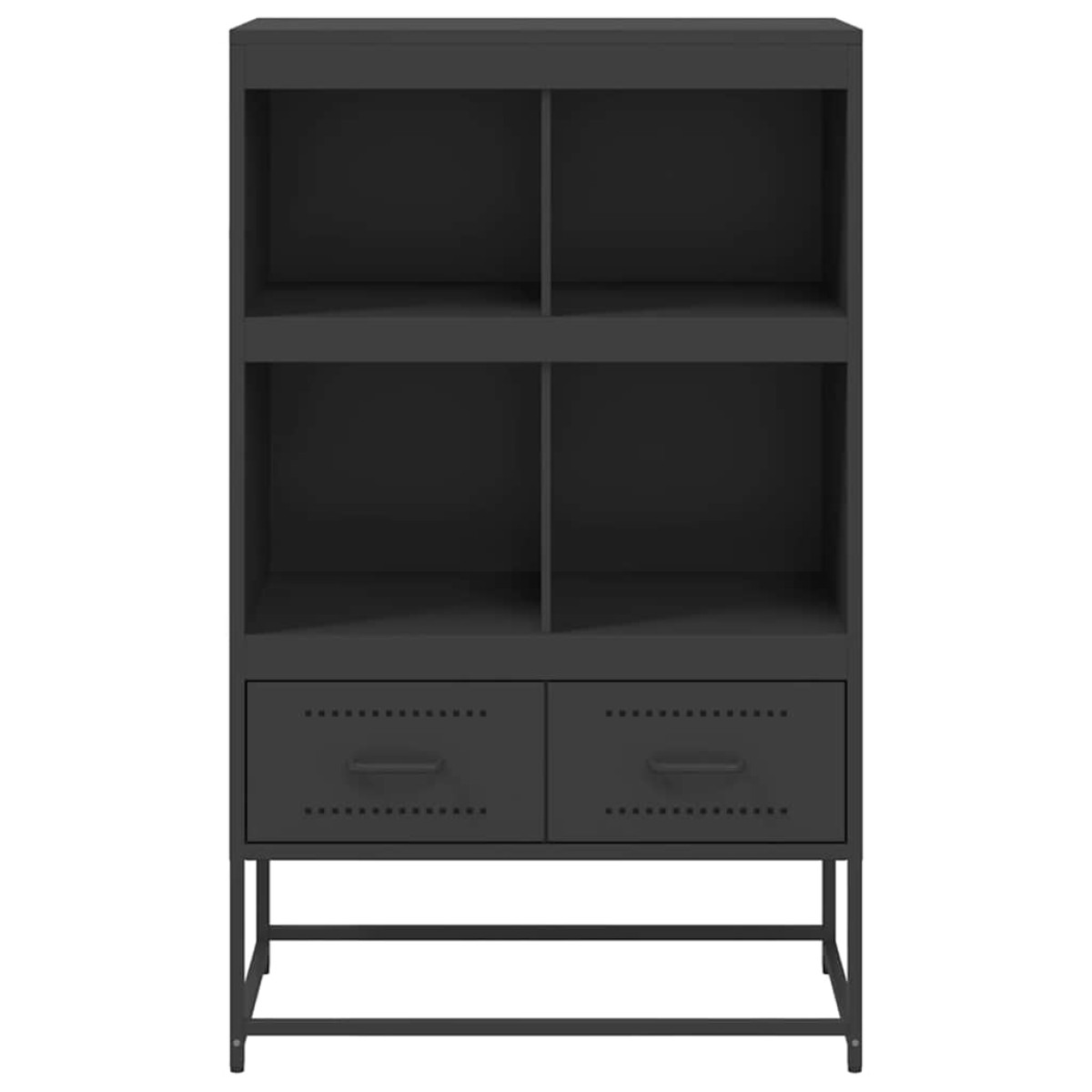 vidaXL Ντουλάπι Μαύρο 68x39x111,5 εκ. από Χάλυβα