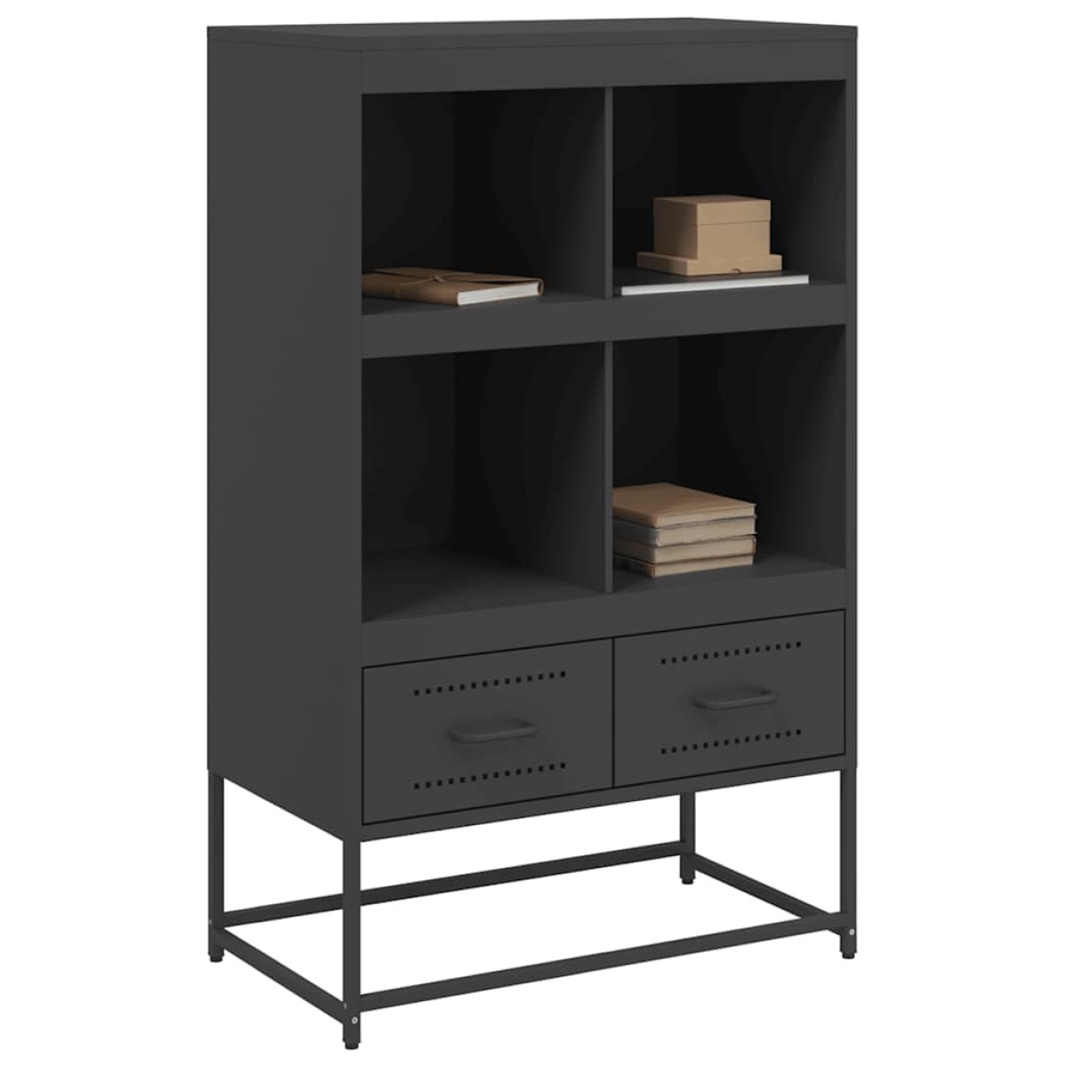 vidaXL Ντουλάπι Μαύρο 68x39x111,5 εκ. από Χάλυβα