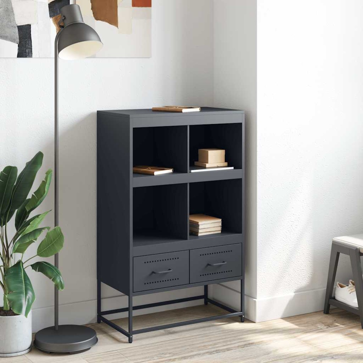 vidaXL Ντουλάπι Ανθρακί 68x39x111,5 εκ. από Χάλυβα