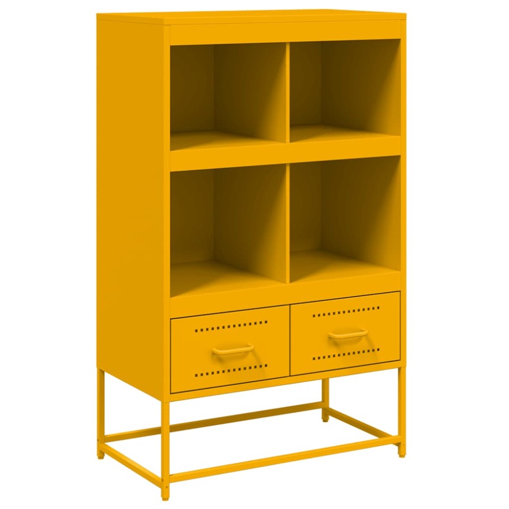 vidaXL Ντουλάπι Μουσταρδί 68x39x111,5 εκ. από Ατσάλι