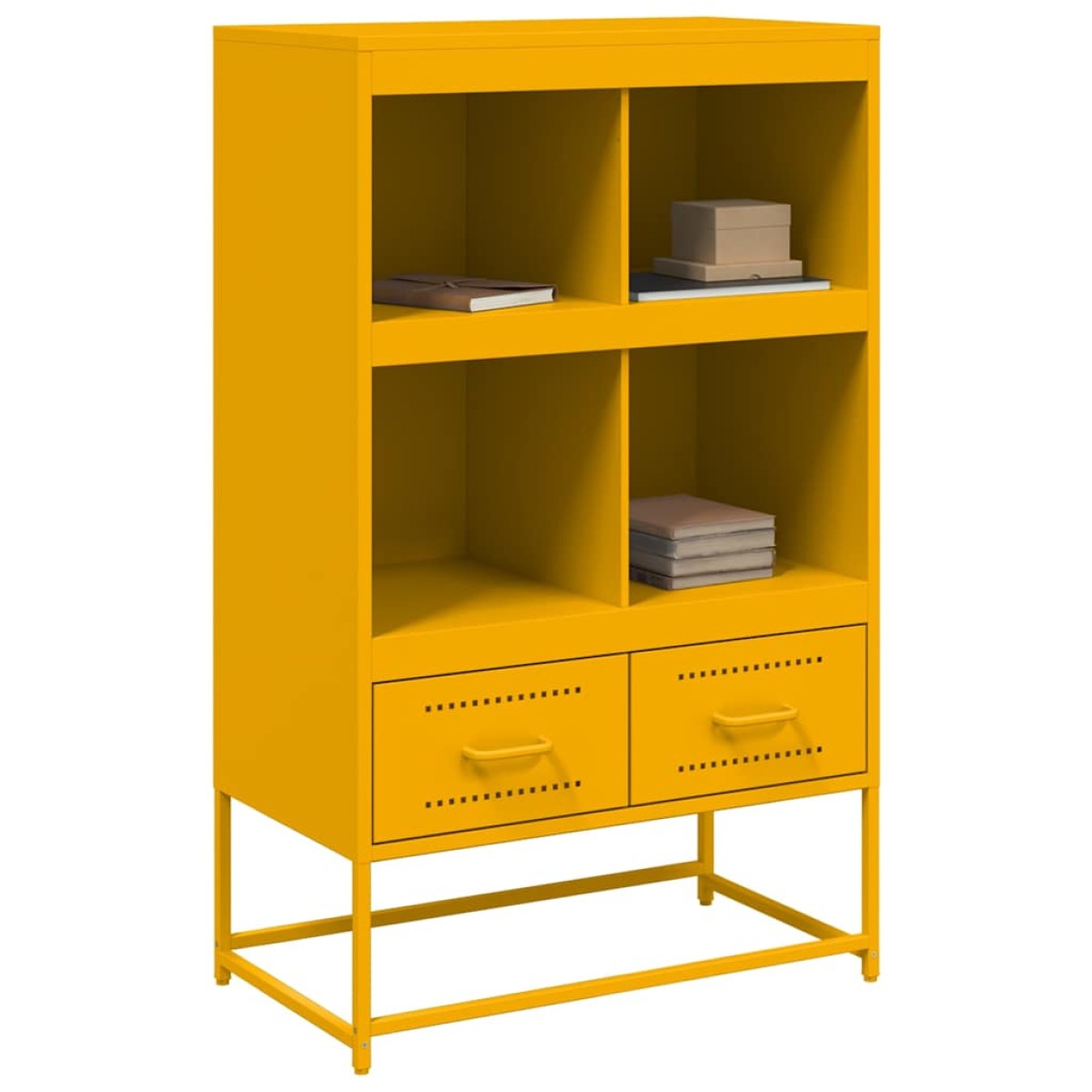 vidaXL Ντουλάπι Μουσταρδί 68x39x111,5 εκ. από Ατσάλι