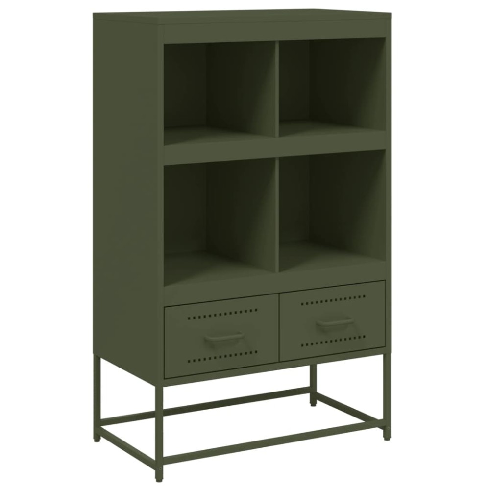 vidaXL Ντουλάπι Πράσινο Λαδί 68x39x111,5 εκ. από Ατσάλι