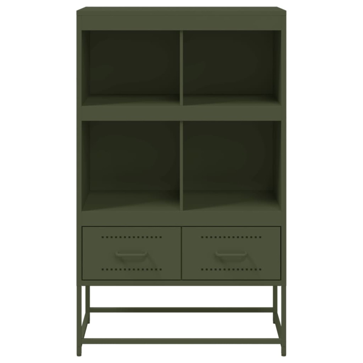 vidaXL Ντουλάπι Πράσινο Λαδί 68x39x111,5 εκ. από Ατσάλι