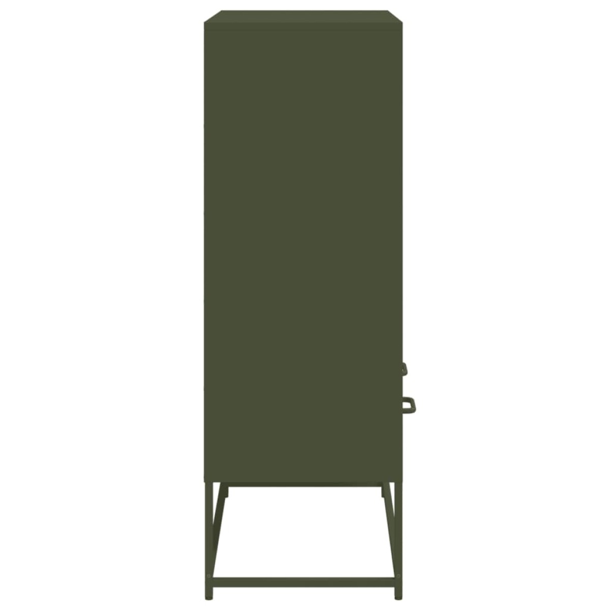 vidaXL Ντουλάπι Πράσινο Λαδί 68x39x111,5 εκ. από Ατσάλι