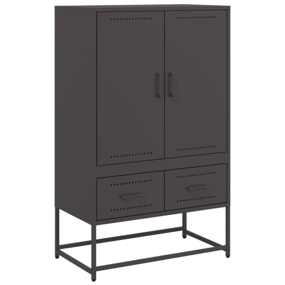 vidaXL Ντουλάπι Μαύρο 68x39x111,5 εκ. από Χάλυβα