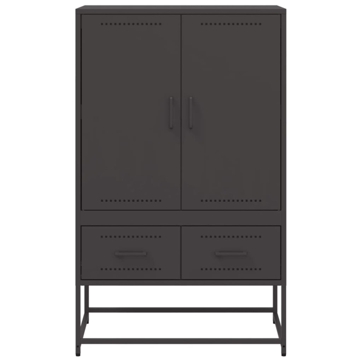 vidaXL Ντουλάπι Μαύρο 68x39x111,5 εκ. από Χάλυβα