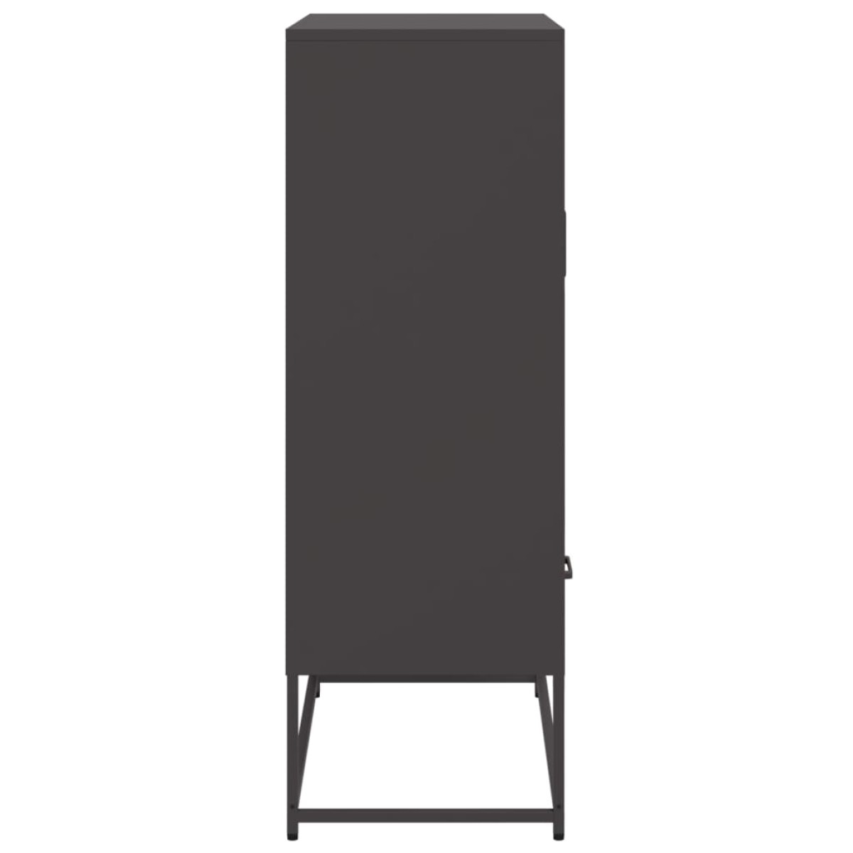 vidaXL Ντουλάπι Μαύρο 68x39x111,5 εκ. από Χάλυβα
