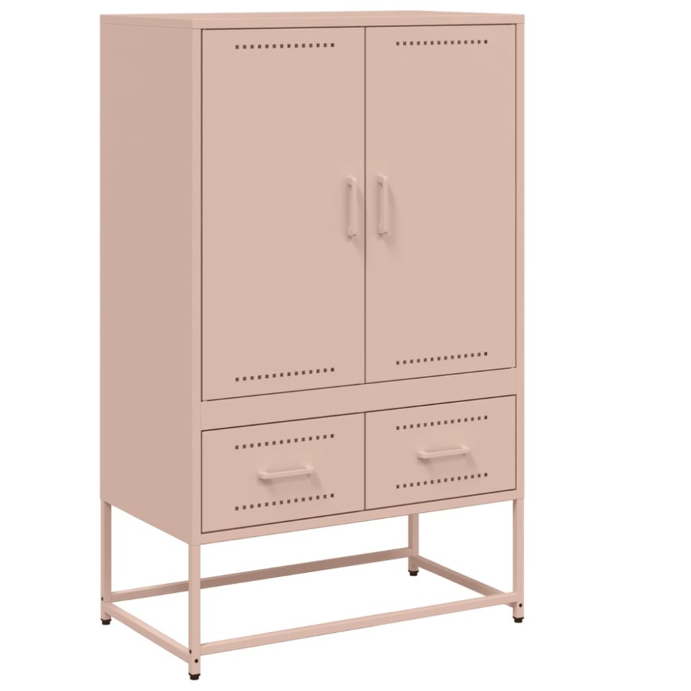 vidaXL Ντουλάπα Ροζ 68 x 39 x 111,5 εκ. από Χάλυβα