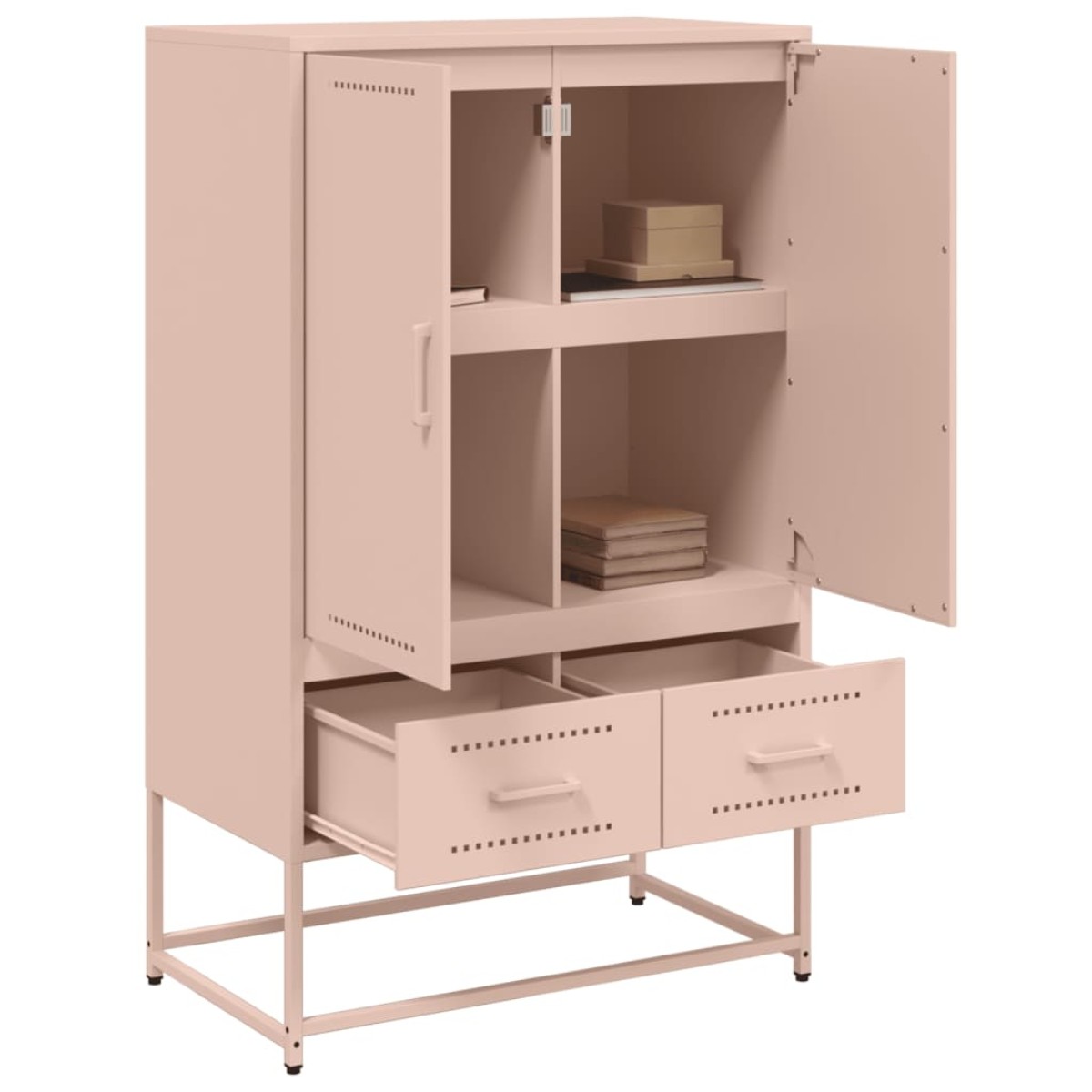 vidaXL Ντουλάπα Ροζ 68 x 39 x 111,5 εκ. από Χάλυβα