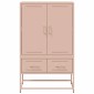 vidaXL Ντουλάπα Ροζ 68 x 39 x 111,5 εκ. από Χάλυβα