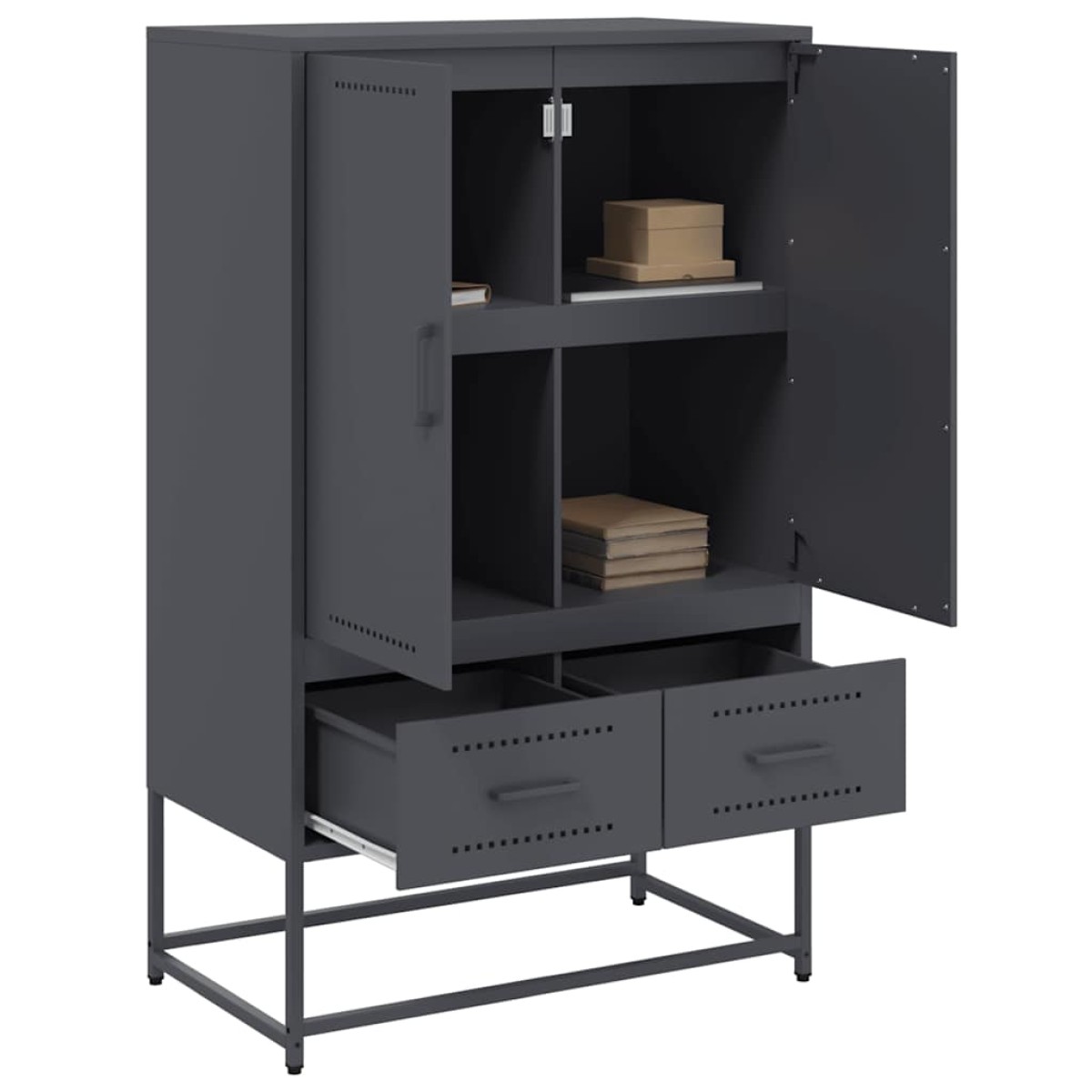 vidaXL Ντουλάπι Ανθρακί 68x39x111,5 εκ. από Χάλυβα