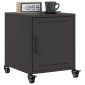 vidaXL Κομοδίνο Μαύρο 36x39x43,5 εκ. από Χάλυβα
