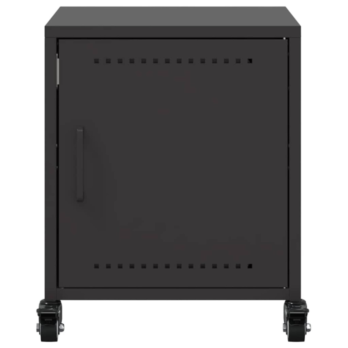 vidaXL Κομοδίνο Μαύρο 36x39x43,5 εκ. από Χάλυβα