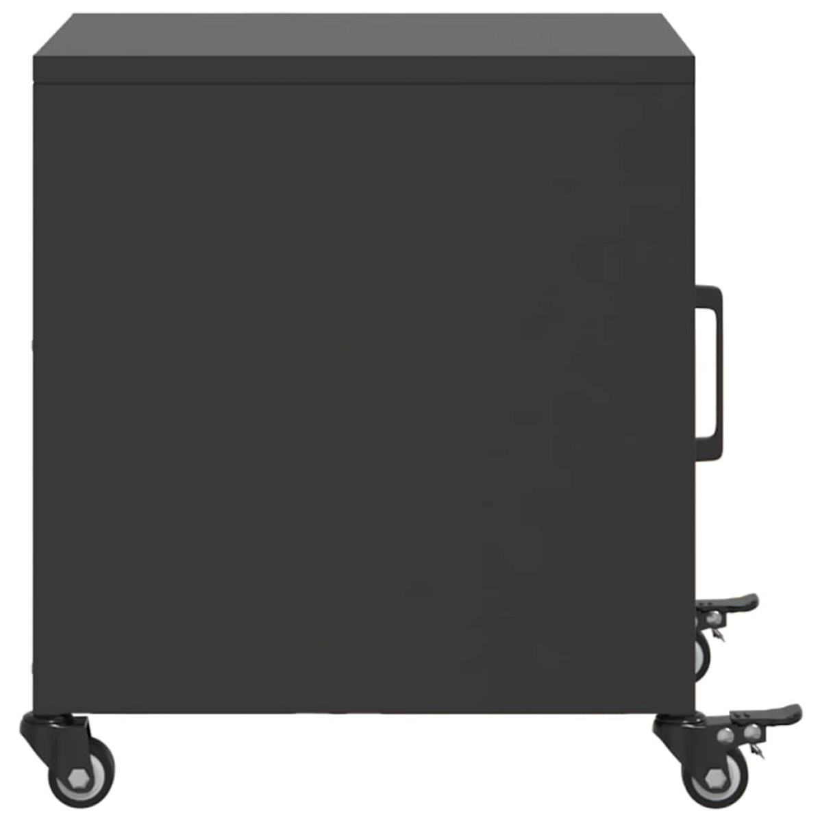 vidaXL Κομοδίνο Μαύρο 36x39x43,5 εκ. από Χάλυβα