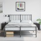 vidaXL Κομοδίνα 2 τεμ. Μαύρο 36x39x43,5 εκ. από Χάλυβα