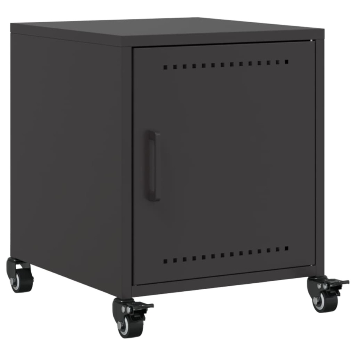 vidaXL Κομοδίνα 2 τεμ. Μαύρο 36x39x43,5 εκ. από Χάλυβα