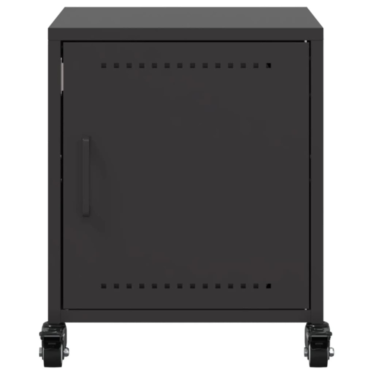 vidaXL Κομοδίνα 2 τεμ. Μαύρο 36x39x43,5 εκ. από Χάλυβα