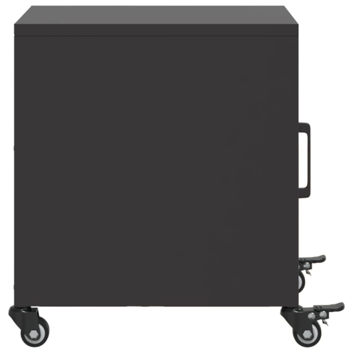 vidaXL Κομοδίνα 2 τεμ. Μαύρο 36x39x43,5 εκ. από Χάλυβα