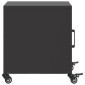 vidaXL Κομοδίνα 2 τεμ. Μαύρο 36x39x43,5 εκ. από Χάλυβα