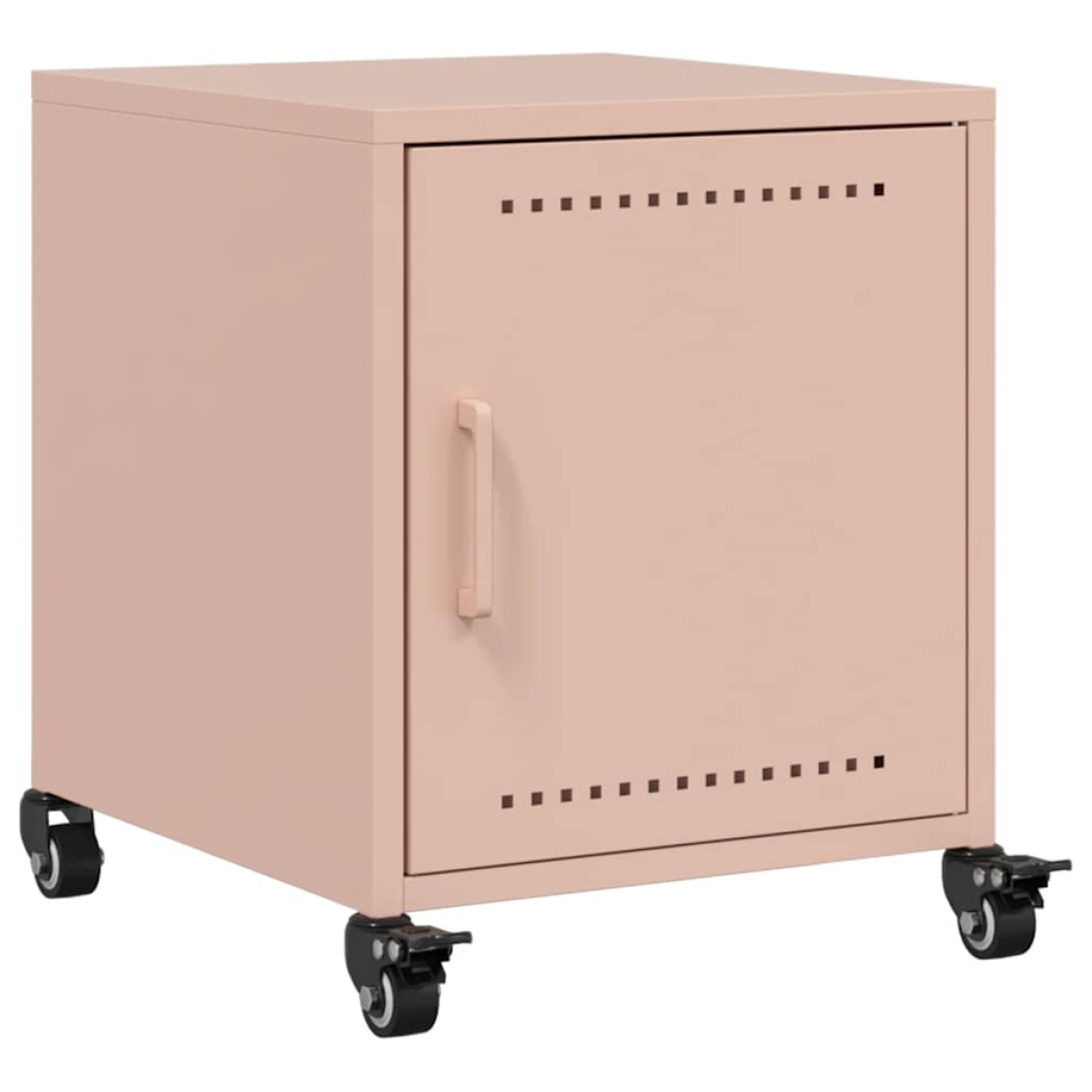 vidaXL Κομοδίνα 2 τεμ. Ροζ 36x39x43,5 εκ. από Χάλυβα