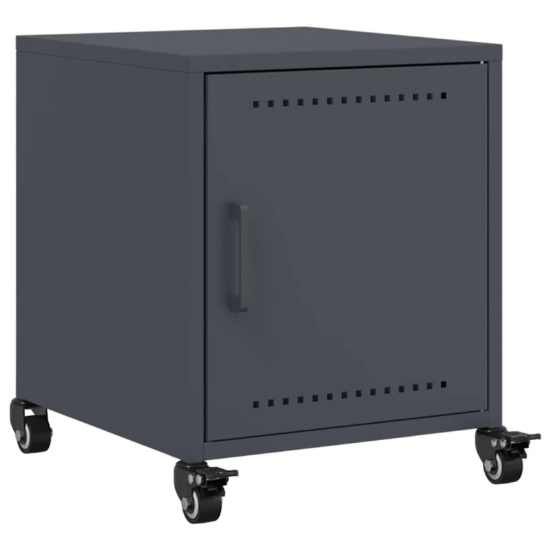 vidaXL Κομοδίνο Ανθρακί 36 x 39 x 43,5 εκ. από Χάλυβα