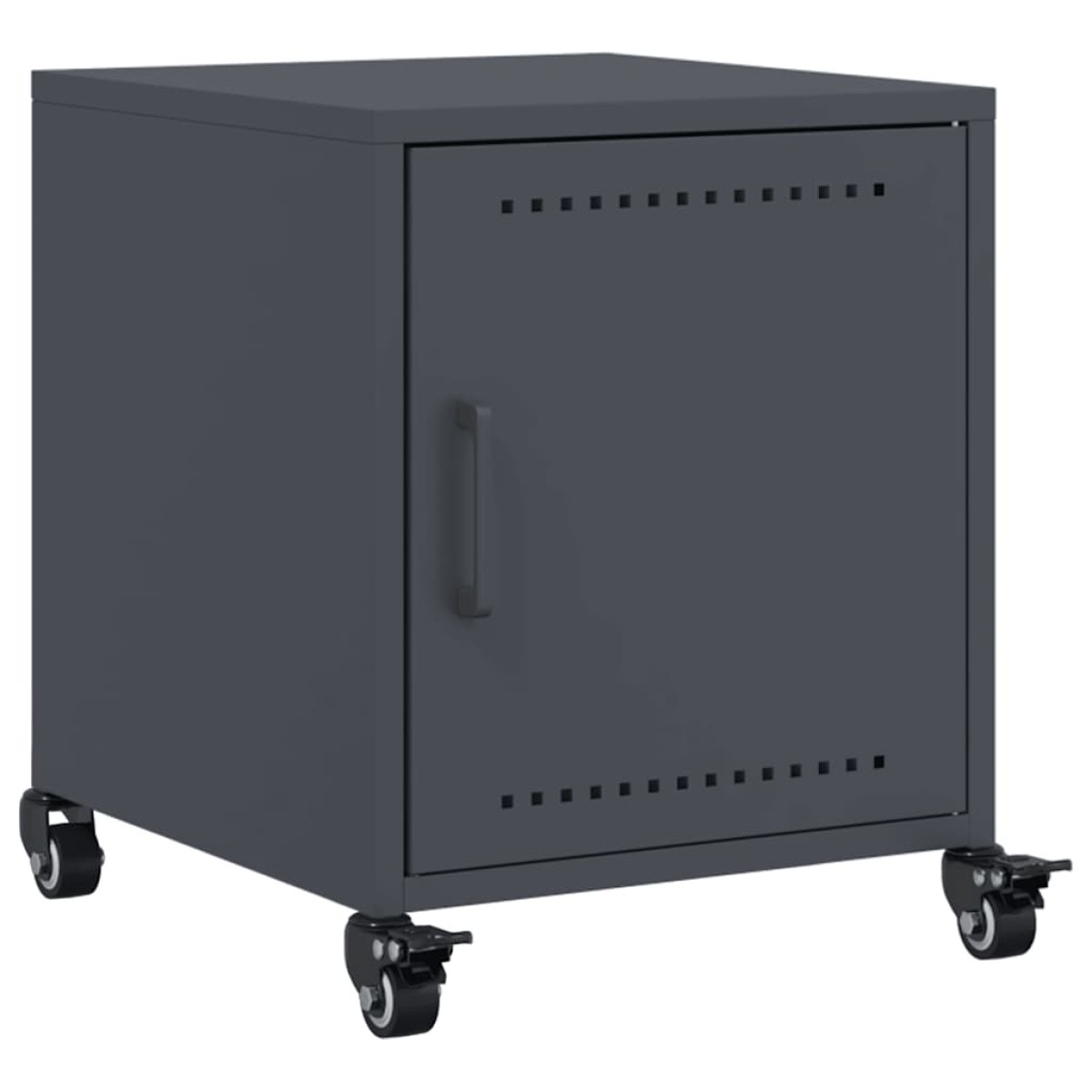 vidaXL Κομοδίνα 2 τεμ. Ανθρακί 36x39x43,5 εκ. από Χάλυβα