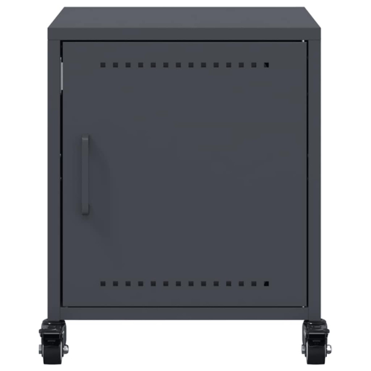 vidaXL Κομοδίνα 2 τεμ. Ανθρακί 36x39x43,5 εκ. από Χάλυβα
