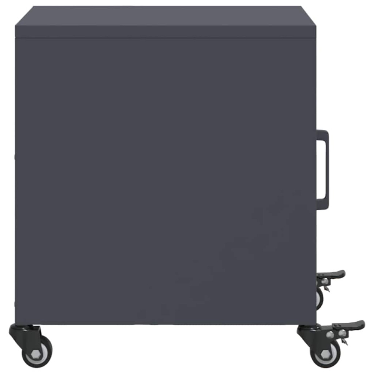 vidaXL Κομοδίνα 2 τεμ. Ανθρακί 36x39x43,5 εκ. από Χάλυβα