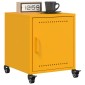 vidaXL Κομοδίνα 2 τεμ. Μουσταρδί 36x39x43,5 εκ. από Χάλυβα
