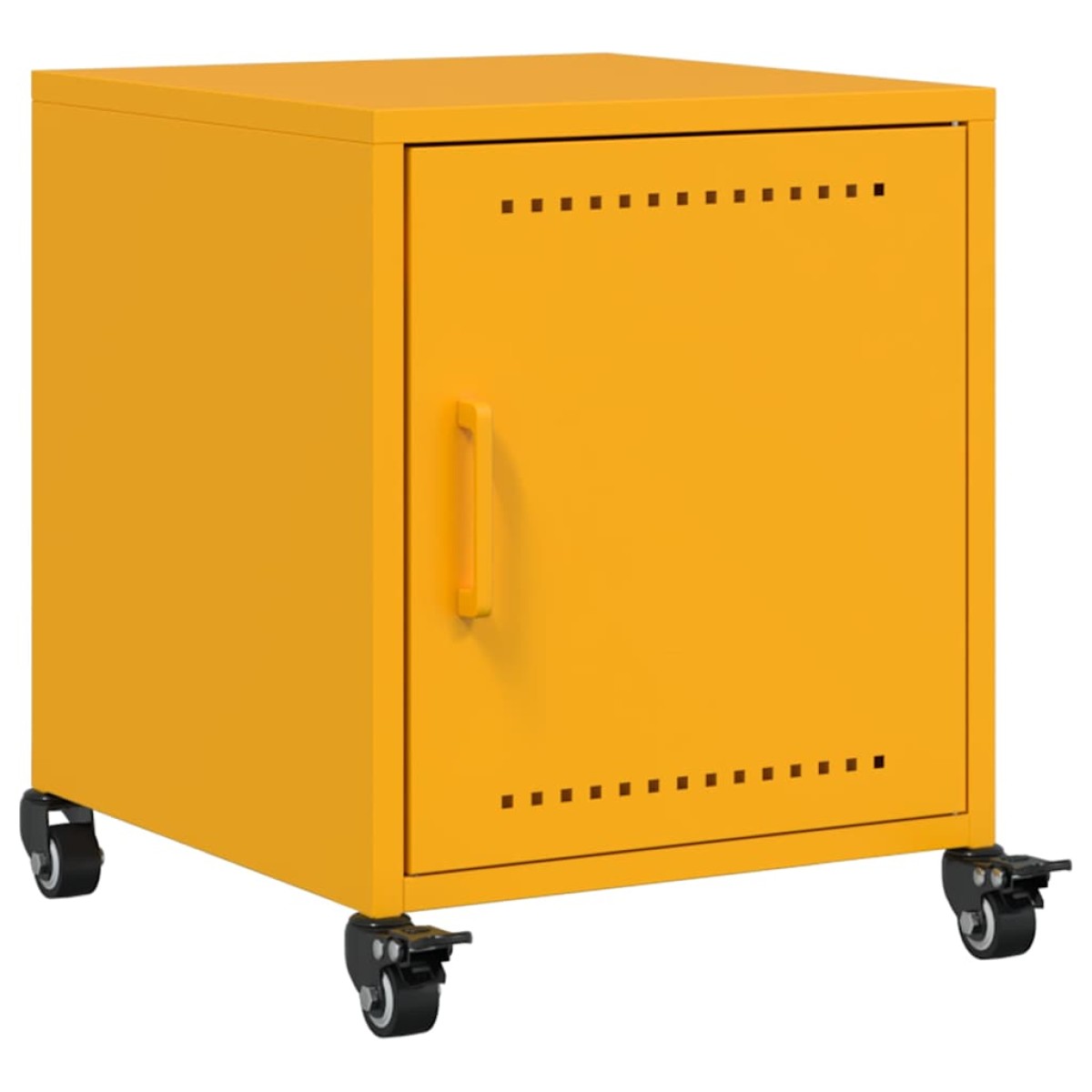 vidaXL Κομοδίνα 2 τεμ. Μουσταρδί 36x39x43,5 εκ. από Χάλυβα