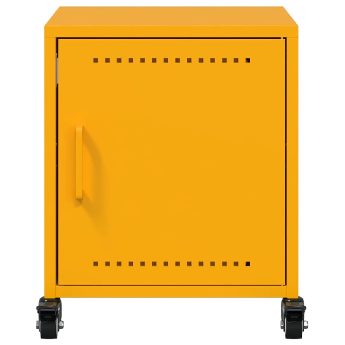 vidaXL Κομοδίνα 2 τεμ. Μουσταρδί 36x39x43,5 εκ. από Χάλυβα