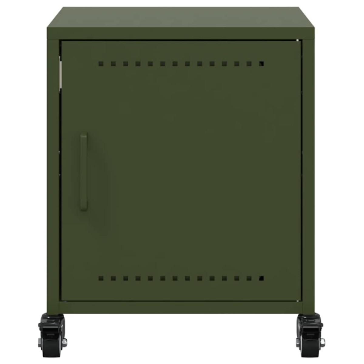 vidaXL Κομοδίνα 2 τεμ. Πράσινο Λαδί 36x39x43,5 εκ. από Χάλυβα