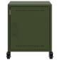 vidaXL Κομοδίνα 2 τεμ. Πράσινο Λαδί 36x39x43,5 εκ. από Χάλυβα