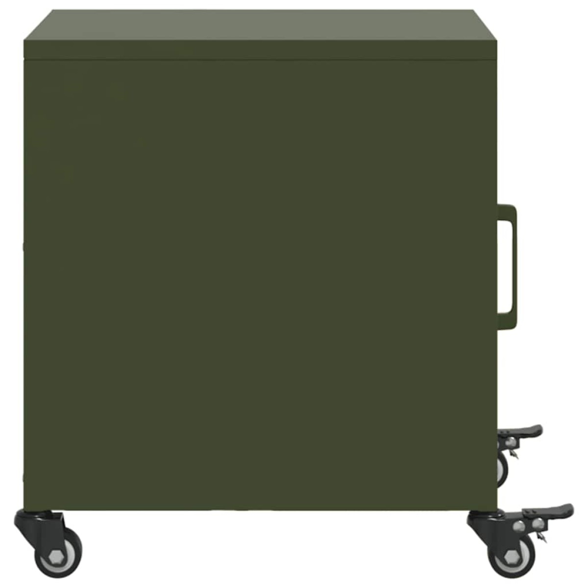 vidaXL Κομοδίνα 2 τεμ. Πράσινο Λαδί 36x39x43,5 εκ. από Χάλυβα