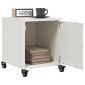 vidaXL Κομοδίνο Λευκό 36x39x43,5 εκ. από Χάλυβα
