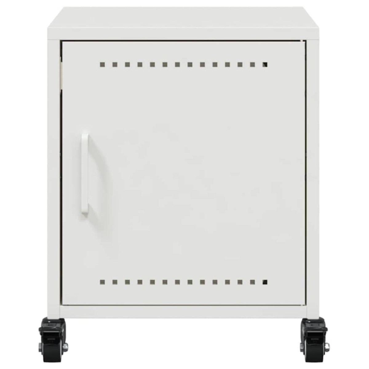 vidaXL Κομοδίνο Λευκό 36x39x43,5 εκ. από Χάλυβα
