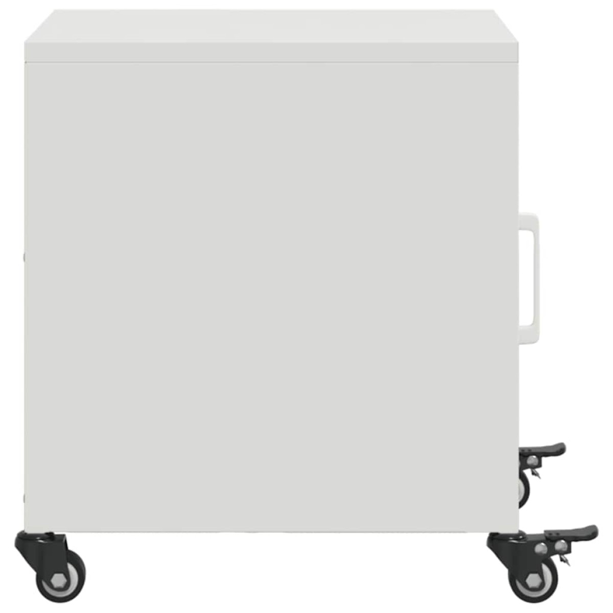 vidaXL Κομοδίνο Λευκό 36x39x43,5 εκ. από Χάλυβα