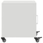 vidaXL Κομοδίνο Λευκό 36x39x43,5 εκ. από Χάλυβα