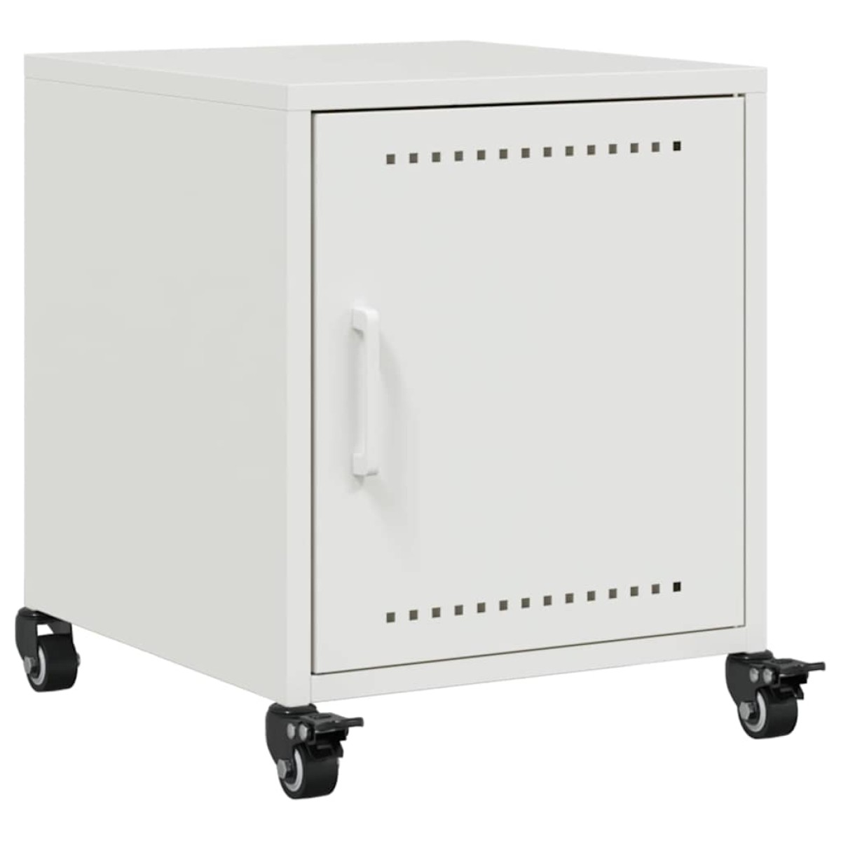 vidaXL Κομοδίνα 2 τεμ. Λευκό 36x39x43,5 εκ. από Χάλυβα
