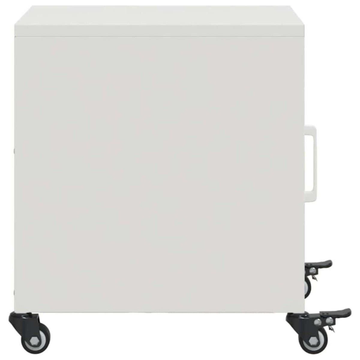 vidaXL Κομοδίνα 2 τεμ. Λευκό 36x39x43,5 εκ. από Χάλυβα