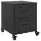 vidaXL Κομοδίνα 2 τεμ. Μαύρο 36x39x43,5 εκ. από Χάλυβα